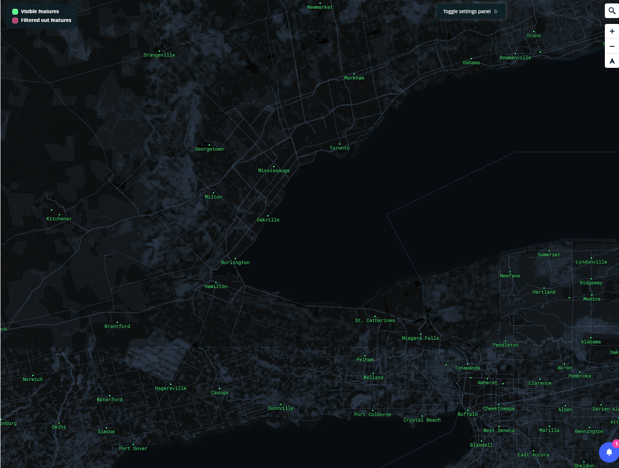 city names on the map overview